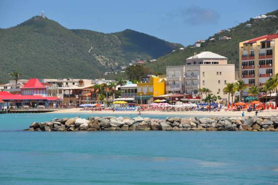 Philipsburg, capital de Sint Maarten - Caribe